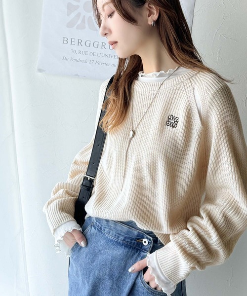 mily bilet ニット セーター 「mily bilet」ヘルシーな肌見せで抜け感