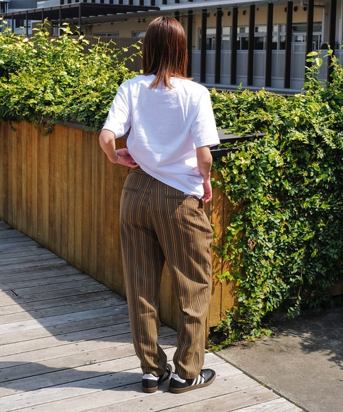 papierロングパンツ BANKS パンツ WOVEN/BANKS(バンクス)ワイドシルエットストライプ