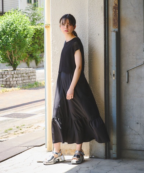 【akina】グローバルワーク ワンピース120、靴、靴下 セット GLOBAL WORK ワンピース 2SETニット＊キャミワンピース/AND YUA
