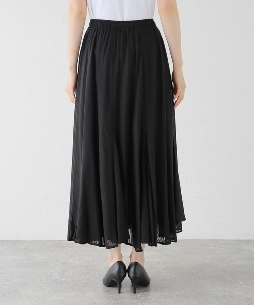 スカート インドドビー ギャザーフレア スカート レディース  