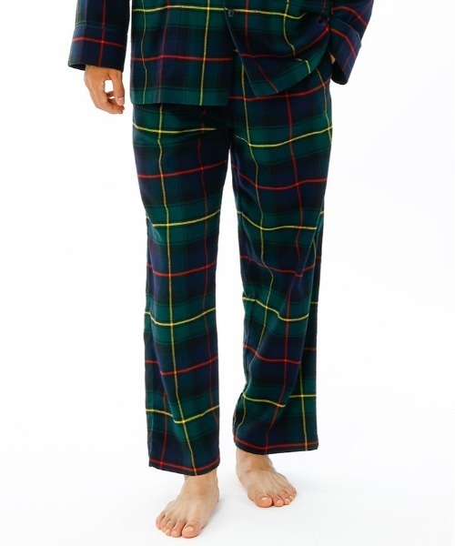 Ralph Lauren チェック柄 パジャマ L Ralph Lauren チェック柄 パジャマシャツ ブルー - 古着屋
