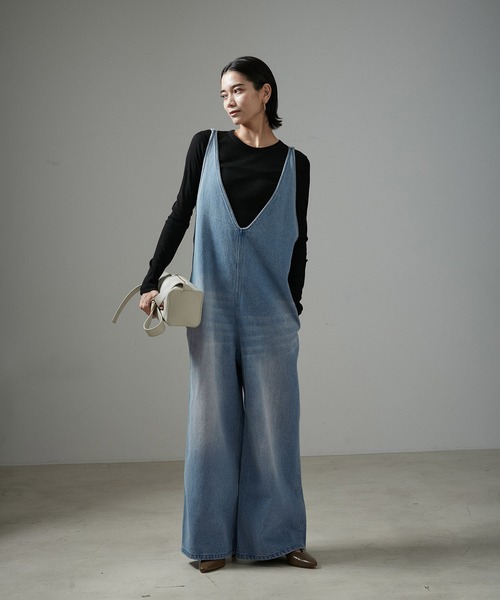アダムエロペ　デニムサロペット SALON adam et rope' サロペット オーバーオール 「WEB限定