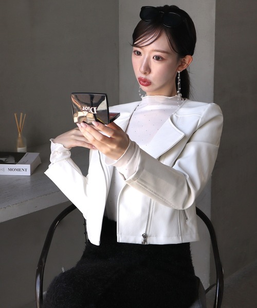 良品　本革　レザージャケット ロイヤルパーティ　 ノーカラージャケット ROYAL PARTY レザージャケット ライダース ノーカラーライダース