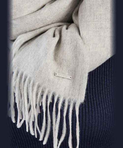 To b. by agnes マフラー ストール ロゴプレート カシミヤ ウール
