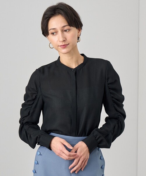 ANAYI（アナイ） ブラウス シャツ ビエラギャザースリーブブラウス