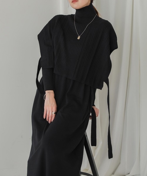 Bou Jeloud（ブージュルード） ワンピース 細ケーブルトップ＆ニット