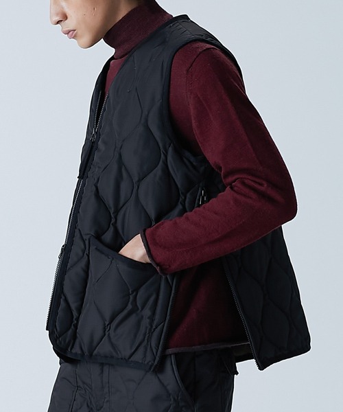 TAION MILITARY WZIP V VEST ダウンベスト TAION ミリタリーVネックダブルジップダウンベスト