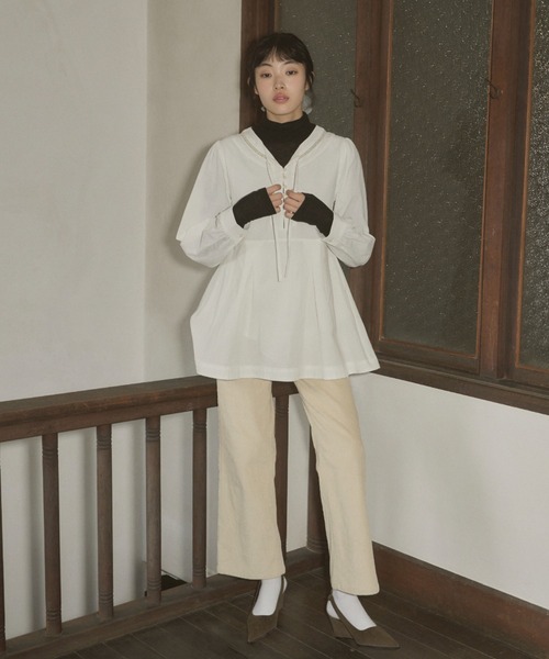 GIUNON ワンピース box pleated lace dress / ボックスプリーツレース