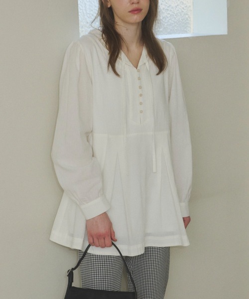 GIUNON ワンピース box pleated lace dress / ボックスプリーツレース