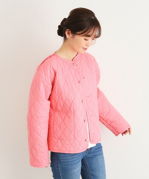 LAURA ASHLEY ジャケット ノーカラージャケット コッタムコーン