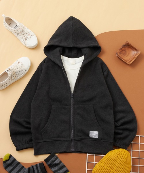 SHISKY（シスキー） パーカー ワンポイント ピスネーム ちょいビッグ