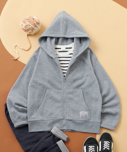 SHISKY（シスキー） パーカー ワンポイント ピスネーム ちょいビッグ