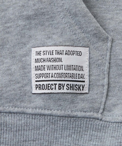 SHISKY（シスキー） パーカー ワンポイント ピスネーム ちょいビッグ