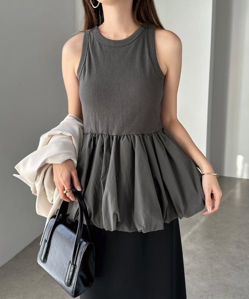 【人気商品】 ✴︎drawers Boat Neck Tanktop プラム CORSET TANKTOP black – 1818