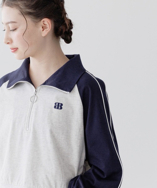 GLOBAL WORK（グローバルワーク） tシャツ ヘビロッTEEハーフZIP長袖