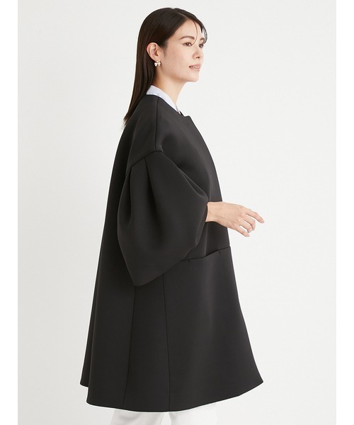 【新品】CELFORD ボリュームスリーブポンチコート BLK フリー ボリュームスリーブポンチコート(コート)｜OUTER（アウター