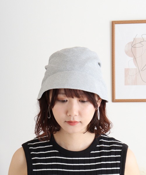 FUNALIVE 帽子 ハット 後ろギャザーワッフルキャスハット