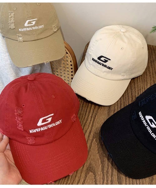 main story 2025ss　キャップ　帽子 DEVICE キャップ 帽子 「 2025SS NEW CAP 」ダメージ スプレー