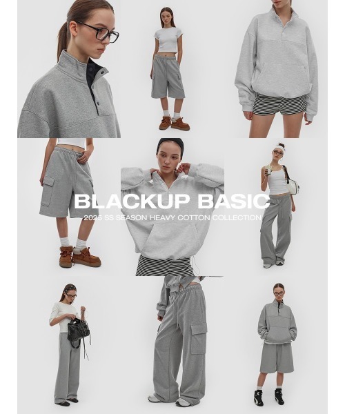 トレーナー スウェット 「B-BASIC」 ヘビーコットンアノラックマンツーマン レディース メンズ BLACKUP トレーナー スウェット 「B-BASIC」 ヘビーコットン