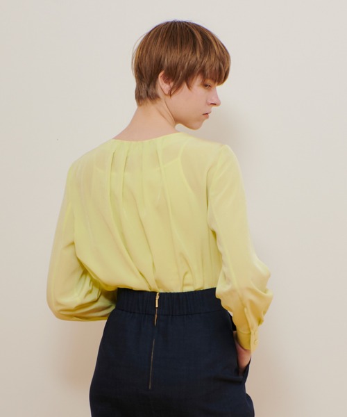 allureville（アルアバイル） ブラウス シャツ シルキータックボウ