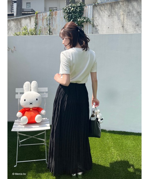 tシャツ miffy パールトリミングTシャツ レディース miffy パールトリミングTシャツ（Tシャツ/カットソー）｜Miffy