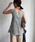 ブラウス シャツ スカラレースキャミ レディースの詳細画像3