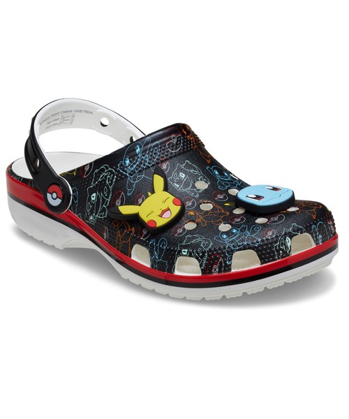 Crocs ブラック 厚底 クロックス ポケモン サンダル crocs Pokemon Print Classic Clog / クロックス