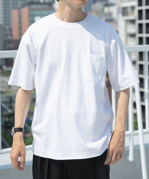 【コットンシルケット】ポンチ クルーネック Tシャツ シルケットポンチクルーネックジャケT｜メンズファッション通販
