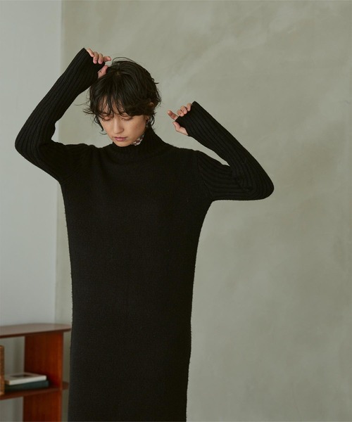 「miette」 ニットワンピース FREE ブラック レディース_画像2