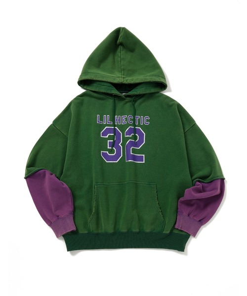 パーカー 「8」「Little Sunny Bite」fake layered hoodie レディース メンズ