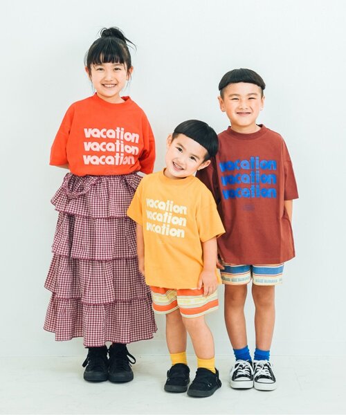 p.premier（ピードットプルミエ） tシャツ We love VACATION2柄