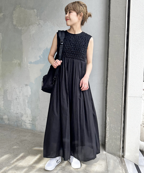 【美品】Spick and Span ノースリーブワンピース 22SS美品】Spick&Span フラワープリントノースリーブワンピース
