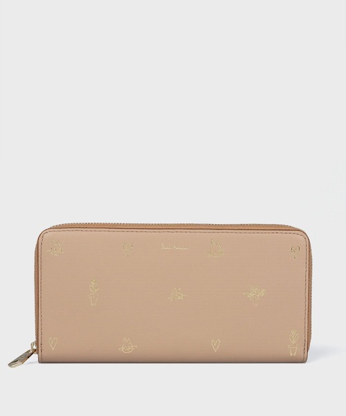 ポールスミス コンパクト2つ折り財布 アイボリー 新品 エンボス ラウンドジップ ポールスミス コンパクト2つ折り財布 アイボリー 新品 エンボス