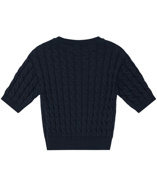 emis ニット セーター HEART CABLE CROPPED KNIT TOP レディース