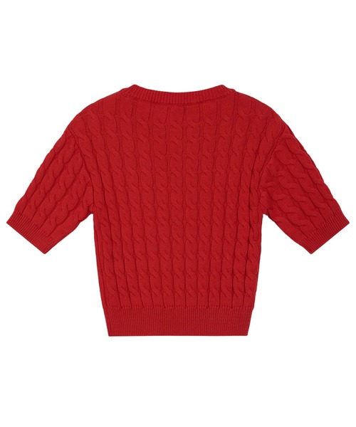 emis ニット セーター HEART CABLE CROPPED KNIT TOP レディース