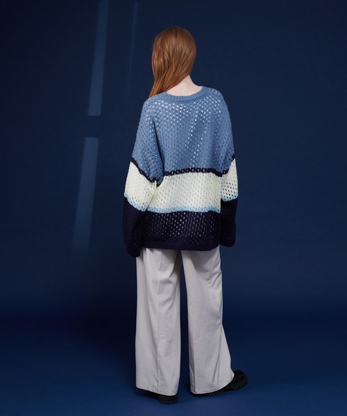 「ONCILY」 長袖ニット MEDIUM グレー メンズ_画像6