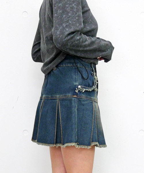 FUN デニムスカート フリンジデニムミニスカート : ZOZOTOWN Yahoo!店