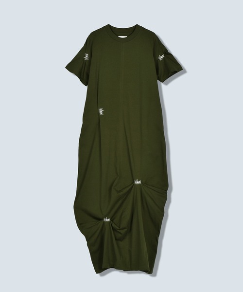 OMMO（オーエムエムオー） ワンピース IRREGULAR TUCK T- OP