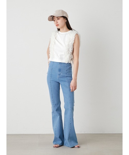 SNIDEL 「SNIDEL」 ブーツカットデニムパンツ 1 ブルー