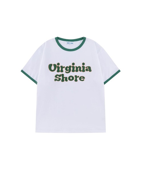 WOKE EDGE（ウォークエッジ） tシャツ Virginia Shore Ringer Tee