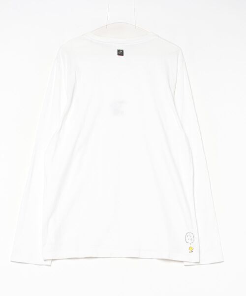 「PEANUTS」 長袖Tシャツ「PUMAコラボ」 M ホワイト メンズ