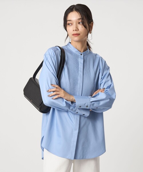 新品 green label relaxing ピンタック ブラウス green label relaxing ブラウス シャツ フロント ピンタック