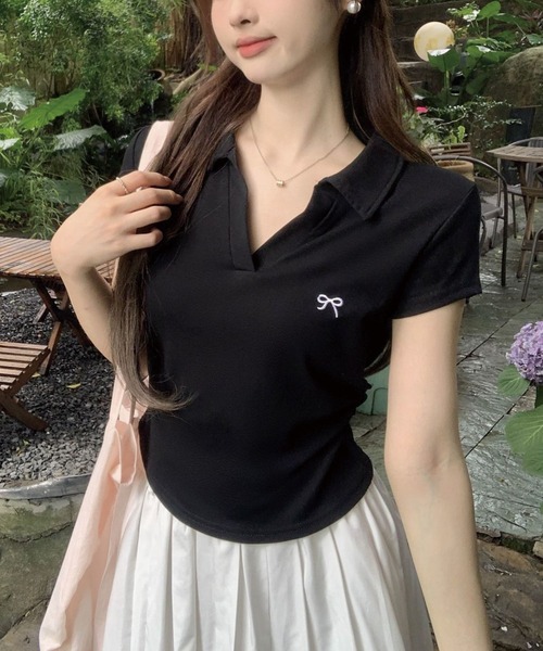 【ハチヤーズ】美品 ポロシャツ ブラック ロゴ Sサイズ レディース 8YARDS ハチヤーズ レディースポロシャツ - メルカリ