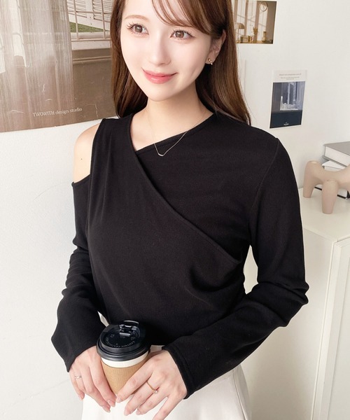 tシャツ レイヤードライクワンショルニットソープルオーバー レディース | moment+ | 10