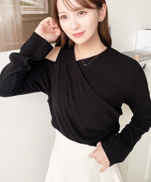 tシャツ レイヤードライクワンショルニットソープルオーバー レディース | moment+ | 12
