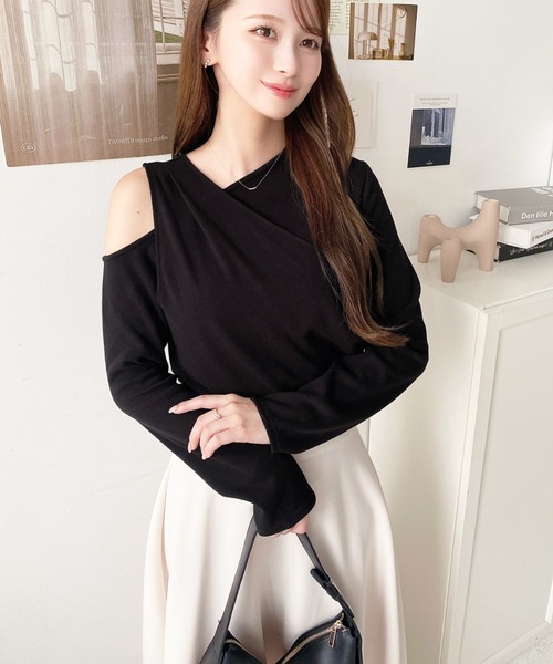 tシャツ レイヤードライクワンショルニットソープルオーバー レディース | moment+ | 11