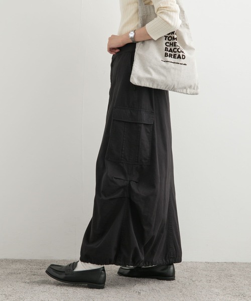 「URBAN RESEARCH DOORS」 ロングスカート MEDIUM カーキ レディース