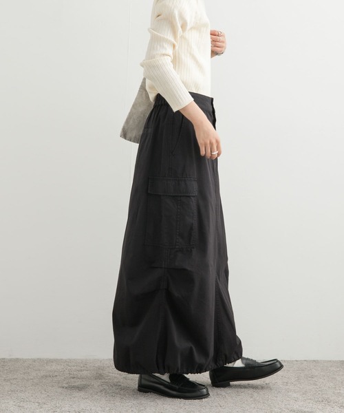 「URBAN RESEARCH DOORS」 ロングスカート MEDIUM カーキ レディース