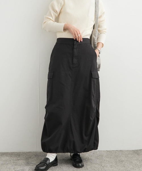 「URBAN RESEARCH DOORS」 ロングスカート MEDIUM カーキ レディース