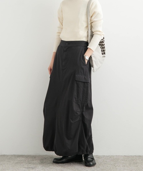 「URBAN RESEARCH DOORS」 ロングスカート MEDIUM カーキ レディース